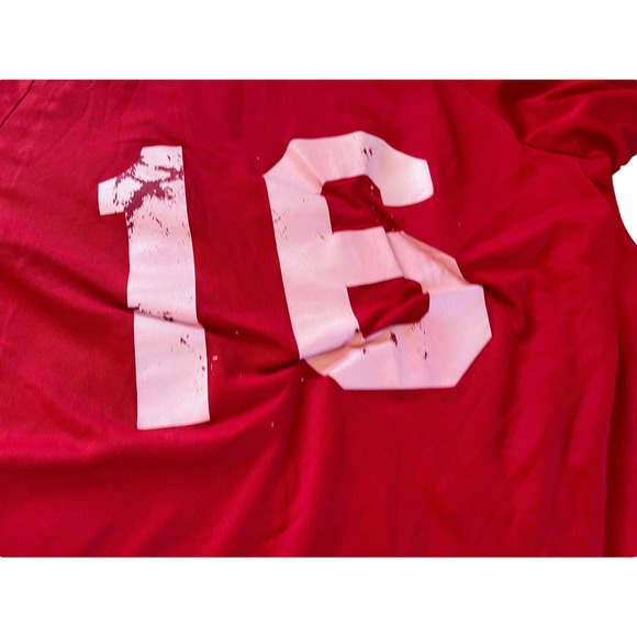 Vintage Adidas Football/Soccer Shirt 90s Jersey Red Mens Medium Hawks #16 As Is - Picture 4 of 10